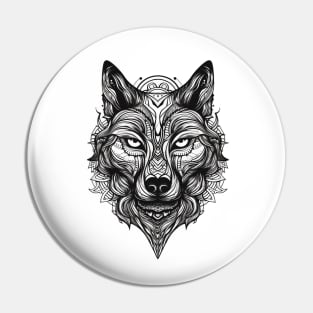 Tribal Wolf Pin