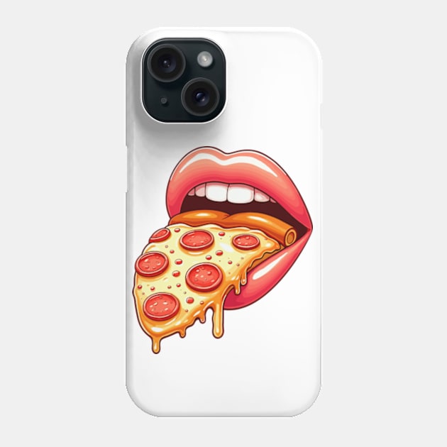 Pizza Tongue Phone Case by katzura