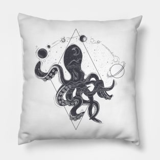 Gemoetric Octupus in space Pillow