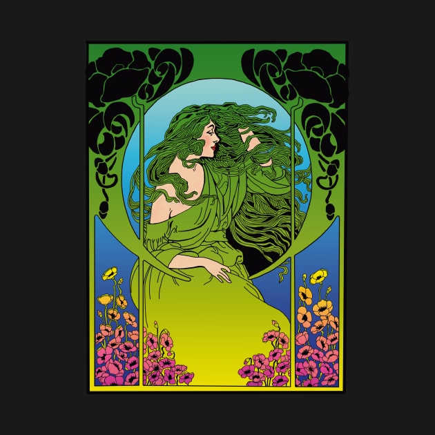 Art Deco Lady (green) by Soth Studio