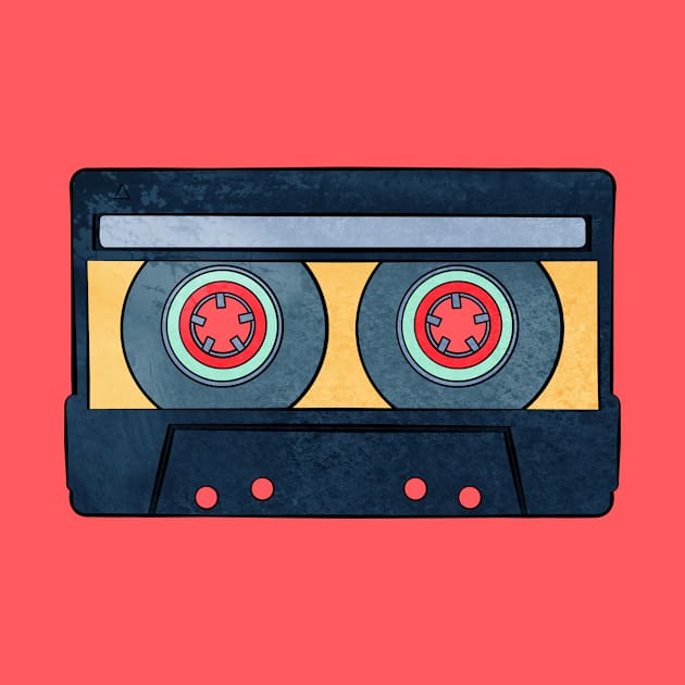 Orange Cassette by Art by Angele G