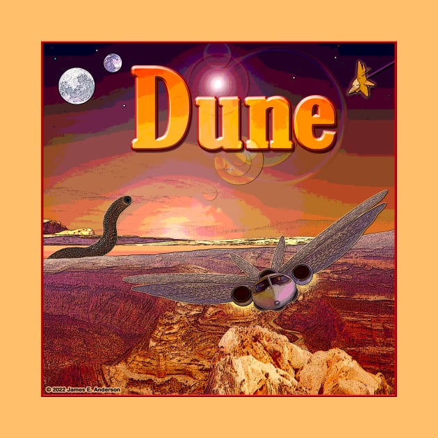 Dune: Worm & Thopter by JEAndersonArt