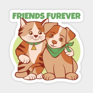 Friends Furever Cat and Dog Magnet