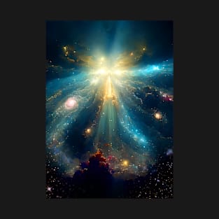 Heaven's Gate #1.1 [DALL-E 2/AI/ML art] — space art abstract poster T-Shirt