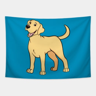 Happy Yellow Lab Tapestry