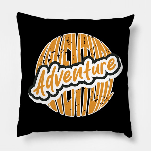 Adventure Pillow by T-Shirt Attires