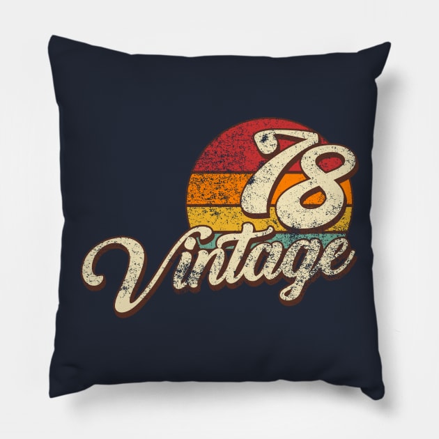 Vintage 1978 Pillow by Styleuniversal