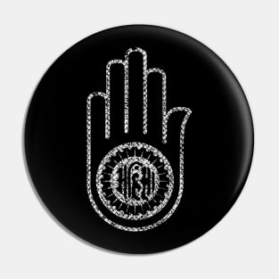 Jain Hand -symbol of Jainism Pin