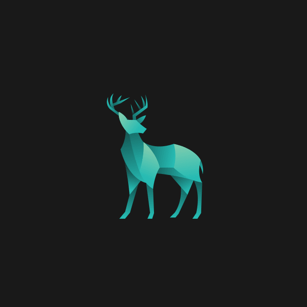 geometric deer by Aksa Inov