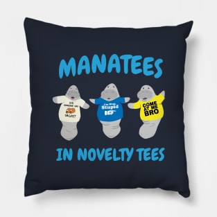 Manatees in Novelty Tees Pillow