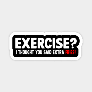 Exercise funny text Magnet