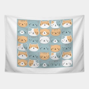 Cute Kitten Faces Tapestry