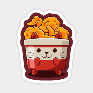 Cat Fried Chicken Magnet