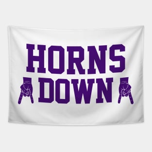 Horns Down - White/Purple Tapestry