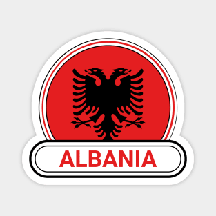 Albania Country Badge - Albania Flag Magnet