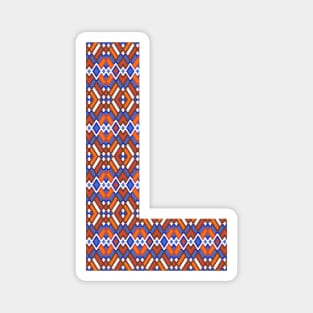 Monogram Letter L- geometric pattern Magnet