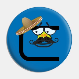 Funny Mexican C Initial Pin