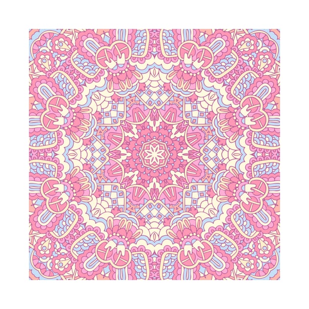 Colorful Oriental Rug Mandala Boho Pattern by jodotodesign