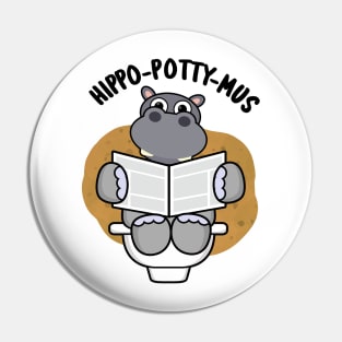 Hippo-potty-mus Funny Animal Hippo Pun Pin