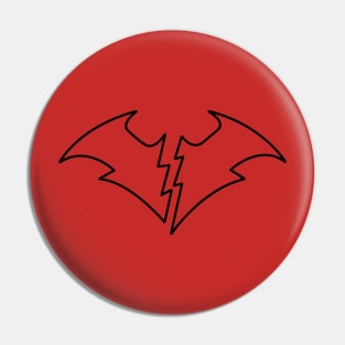 Red Death Metal Emblem V2 Pin