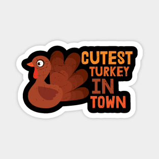 The cutest turkey in town Magnet