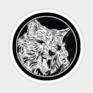 THE HOWLING (Circle Black and White) Magnet