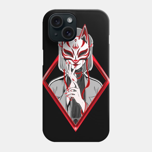 Neko Mask Anime Phone Case by UZdesigns