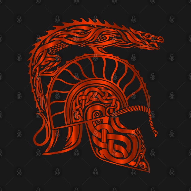 Red Spartan Dragon Helmet Gladiator Design by TF Brands