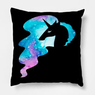 Elegant Galaxy Unicorn Pillow