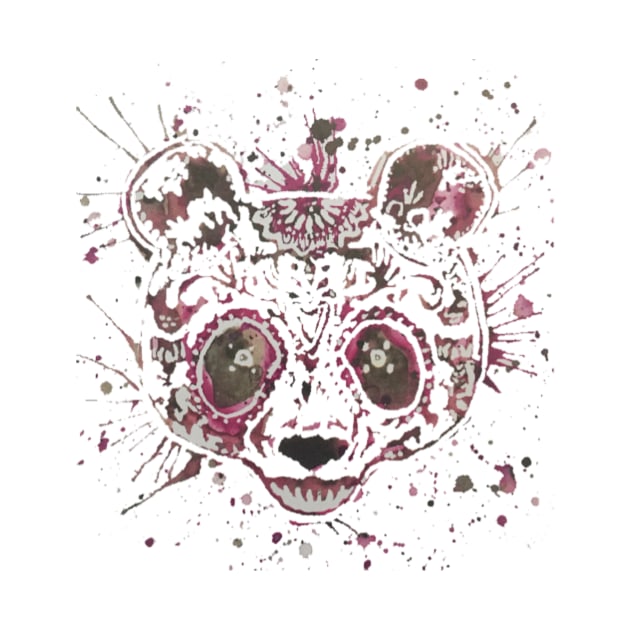 Panda Watercolor Splatter by Get Off My Back 