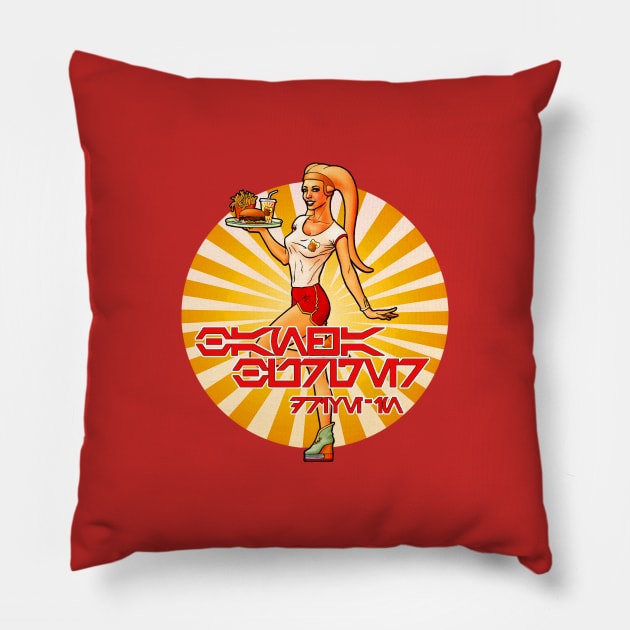 Bantha Burger Drive-in Pillow by CJROBBINS