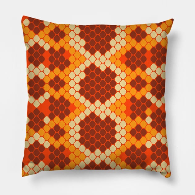 Corn Snake Skin Texture Pillow by Winkeltriple