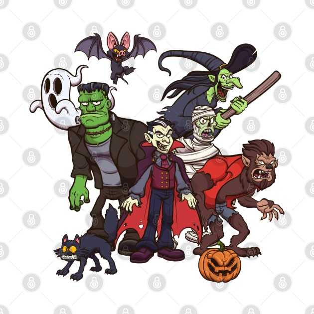 Classic Halloween Characters by TheMaskedTooner