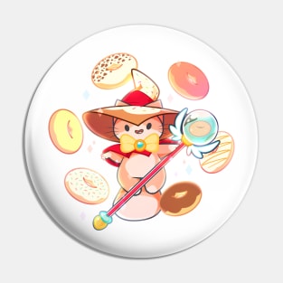 Donut Mage Cat Pin