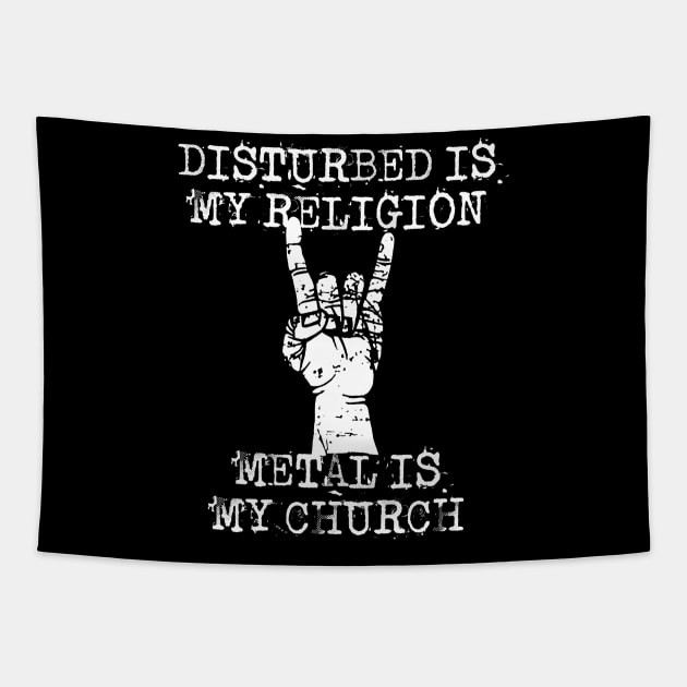 disturbed is my religion Tapestry by Grandpa Zeus Art