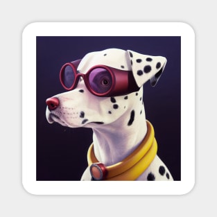 Dalmatian wearing aviator glasses Magnet