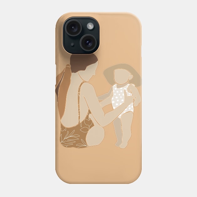 Abstract Family silhouette Illustration Phone Case by NJORDUR