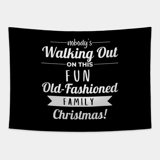 Nobodys Walking Out On This Fun Old Family Christmas Tapestry by Zen Cosmos Official