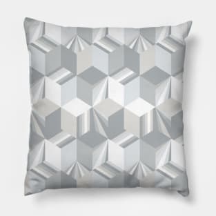 Retro Gray Cubes Pillow