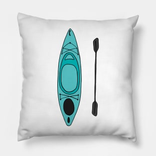 Kayak and Paddle Set Pillow