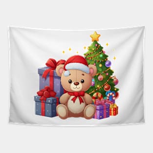 Cute Christmas Bear Kawaii Tapestry