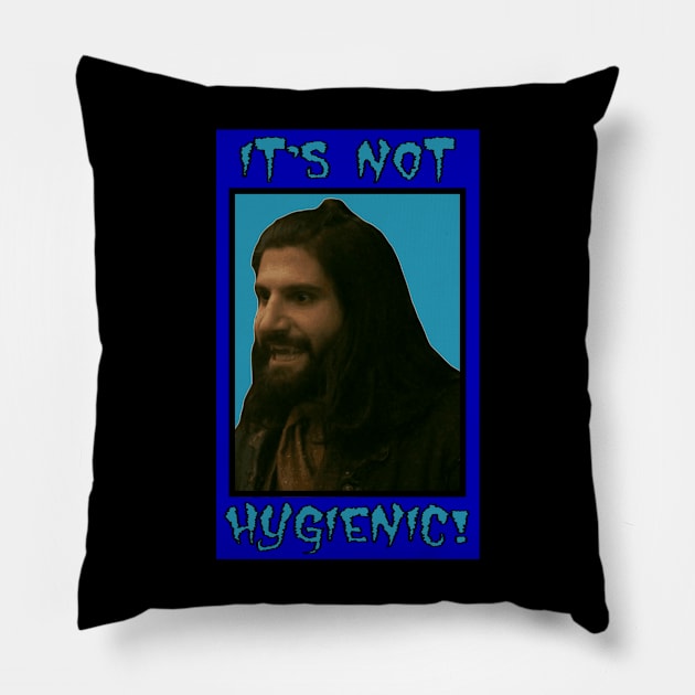 Not Hygienic! Pillow by dflynndesigns