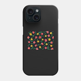 Watercolor Flowers on a Vine Phone Case