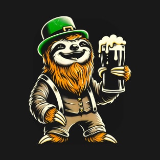 St. Patrick's Day Sloth T-Shirt – Cheers & Beers Lazy Style T-Shirt