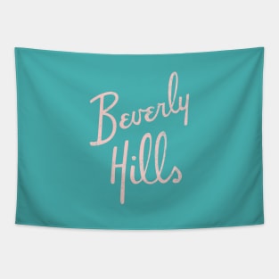 Beverly Hills - vintage pink logo Tapestry