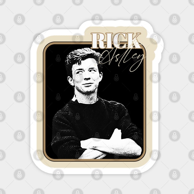 rick astley dark creme Magnet by podni cheear