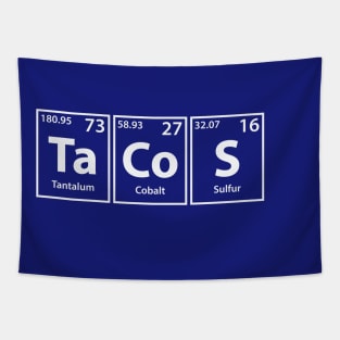 Tacos (Ta-Co-S) Periodic Elements Spelling Tapestry