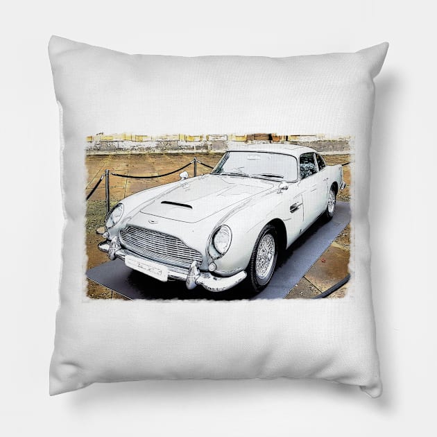 Sticky Classic Vintage car Pillow by fantastic-designs