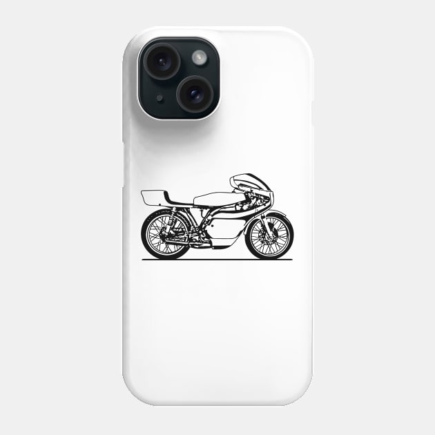 MT125R Motorcycle Sketch Art Phone Case by DemangDesign