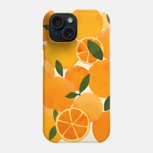 Still life of summer mediterranean oranges Phone Case